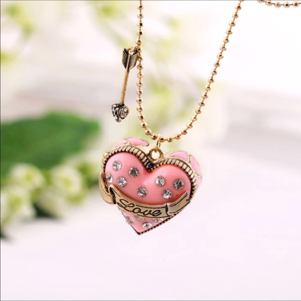 Swarovski Pink Box Of Love Necklace New With Tags - Picture 2 of 6